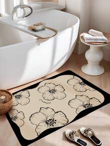 1/3 pezzi Tappetino antiscivolo assorbente per il bagno, tappetino in gel di silice, tappetino da bagno con motivo retrò, tappetino a forma di U per il water, tappetino assorbente per i piedi per il lavabo, tappetino da cucina per decorazioni natalizie, spessore 2,5 mm