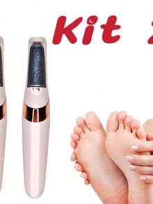 Kit 2 Electric Pedicure Machine - Exfoliation Callus Remover Portable Pedicure Su - Multicolor - View 1