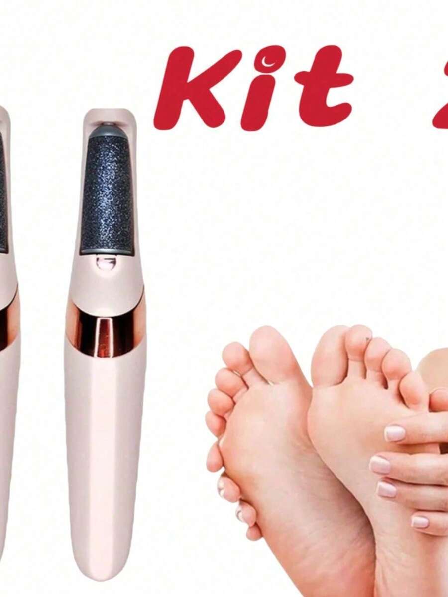 Kit 2 Electric Pedicure Machine - Exfoliation Callus Remover Portable Pedicure Su - Multicolor - View 1