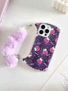 حافظة هاتف مقاومة للصدمات مطبوعة بألوان الهالوين مع سلسلة معلقة، متوافقة مع أجهزة 14/14 برو ماكس، 13/13 برو/13 برو ماكس، 11/11 برو ماكس، 12/12 برو، 12 برو ماكس، XR، 15/15 برو ماكس، 16/16 برو ماكس، 17/17 برو، 17 إير، 17 برو ماكس