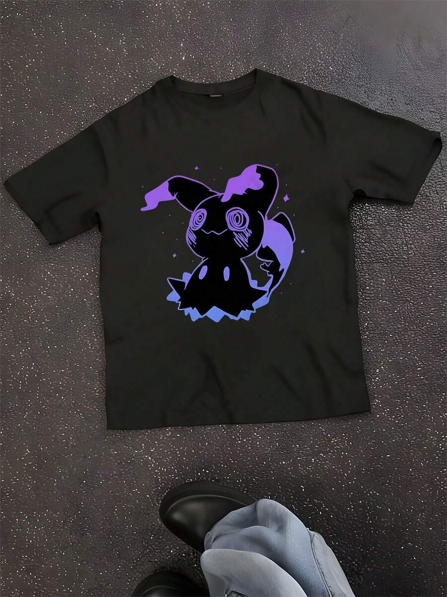 Mimikyu Dark Ghost T-Shirt Funny Shirt Unisex T-Shirt Kawaii Shirt Japanese - 黑色 - 查看 1
