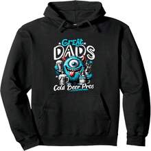 Funny Monster Dad, Cold Beer Pro Griller King Pullover Hoodie - Black 23 - View 1