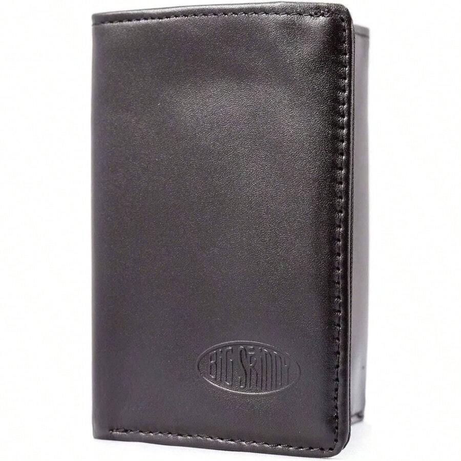 Men's TriFold Leather Slim Wallet Holds Up To 25 Cards