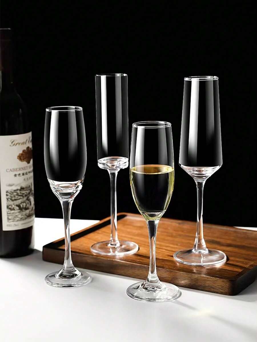6 oz Copas de champán, paquete de 6 - Transparentes reutilizables, ideales para reuniones familiares, bodas y fiestas. También perfectas para disfrutar del champán, mojitos, vino espumoso y cócteles en fiestas navideñas. - Multicolor - Ver 1