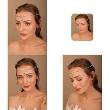 Wedding Head Chain Crystal Headpiece Princess Forehead Rhinestones Tassel Chain Hair Jewelry For Women And Girls Gold#SSDD B BJNHMJ