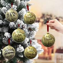 AFYPRTY 1pc Christmas Decoration Ball Christmas Tree Decoration Supplies You Mean The World To Me Christmas Party Pendants Christmas Party Gifts Birthday Gifts Suitable For Party Decoration Christmas Tree Decoration - Multicolor - View 1