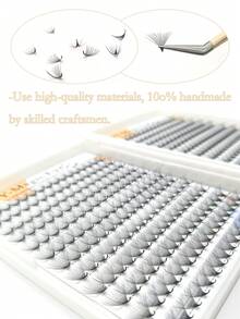 384 Fans Per Box,Curl C/D,Large Quantity ,Thickness 0.05mm,30D,8-15mm / MIX,Premade Fans Eyelash Extensions,Sharp Narrow Stem Premade Fans Eyelash Extension,DIY Lash Clusters Natural Look & Wispy & Ultra Soft & Super Light For Daily Life & Party & Music Festival,Hand-Grafted False Eyelashes