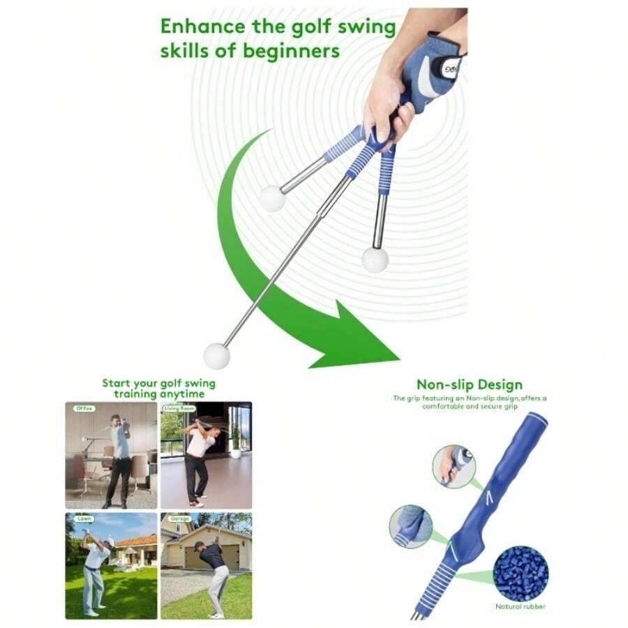 Swing Trainer - Superior Training Aid, Unmatched Grip Trainer, Practice Training - 藍色+右手 - 查看 1