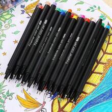 12-24 buc pixuri colorate pentru contur, pentru studenți, contur artistic negru, pictură pentru copii, pictură în ulei, set impermeabil, special pentru pictură în acuarelă
