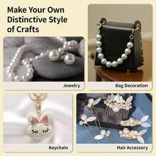 1 Box Of 24 Compartments, Approx. 1910pcs Multi-Color Faux Pearl Bead Set, 4 Sizes, Suitable For Jewelry & Bracelet DIY