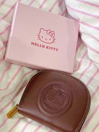 1ชิ้น Sanrio Hello Kitty กระเป๋า น่ารัก Retro Kitty Cat Accordion Zip Card Case, กระเป๋าใส่เหรียญสไตล์สาว, กระเป๋าขนาดเล็ก, กระต่ายอีสเตอร์, ไข่อีสเตอร์, การเฉลิมฉลองฤดูใบไม้ผลิ