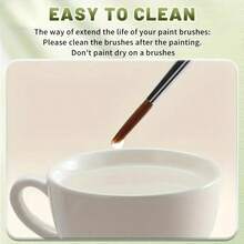 10 buc pensule miniaturale, set de pensule pentru detalii cu păr de nailon pentru detalii fine și pictură artistică, pensulă profesională mică, perfectă în consumabile de artă pentru acrilic, numere, figurine, meșteșuguri, modele, acuarelă, ouă, pietre, desen liniar pentru artiști și amatori