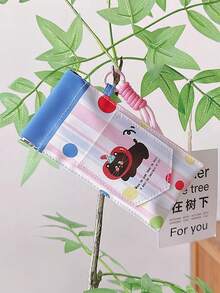 1pc Cute Dopamine Design Sunglasses Case, Portable Eyeglasses Storage Bag With Automatic Closure, Scratch-Resistant, Handheld Or Hanging