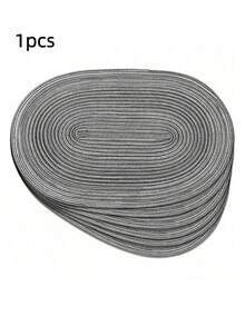 Cotton Yarn Woven Oval Placemats 12x18 Inch, Dining Table Oval Napkins, Natural Woven Heat Resistant Table Mats For Family Gatherings, Wedding Parties (Gray) - Grey - View 15