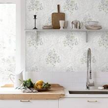 Ismoon Peel And Stick Wallpaper Vintage Floral Contact Paper Boho Watercolor Pink Damask Wallpaper Textured Removable Self Adhesive Vinyl Wall Paper For Bedroom, 17.3 In X 6.5 Ft - 深灰色 - 查看 4