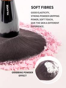 MAANGE 1支专业散粉刷，大号柔软浓密毛腮红刷，晕染化妆刷，美容礼品，粉底刷，遮瑕刷，腮红刷，修容刷，古铜粉刷，散粉刷，粉底刷，腮红刷 - 鏽棕色 - 查看 7