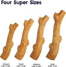 Outward Hound Super Dogwood Durable Dog Chew Toy, All - Long Lasting Chew Sticks Made Of Natural Wood - USA Made - 紅白色 - 查看 3