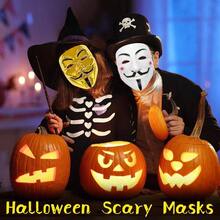 Juego de 6 mscaras para disfraz de hacker, mscaras de Halloween para fiestas de cosplay, raves, mscaras, carnavales y disfraz temtico - inicial - Ver 4