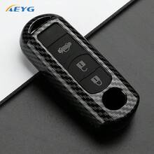 For Carbon Fiber Style ABS Car Key Case Cover For 2 3 6 Atenza,Axela,Demio, CX-5 CX5 CX-3 CX7 CX-9 2015 2016 2017 2018 2019 Accessories