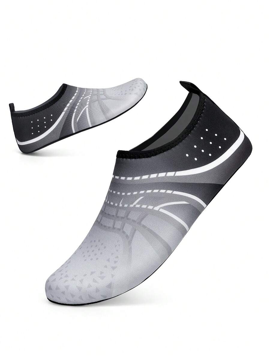 男士加大码水鞋，适合游泳、划船、水上运动；男女通用速干透气网眼水袜，适合沙滩、泳池、瑜伽、健身；女士轻便防滑水鞋，适合冲浪、潜水、涉水；男女通用赤脚速干水袜，适合瑜伽、舞蹈、锻炼。 - 灰色 - 查看 1