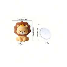 2pcs/8pcs Cake Topper Wild Animals-Lion Elephant Giraffe Monkey Cake Jungle Animals Wild One Cake Topper Birthday Party Decoration