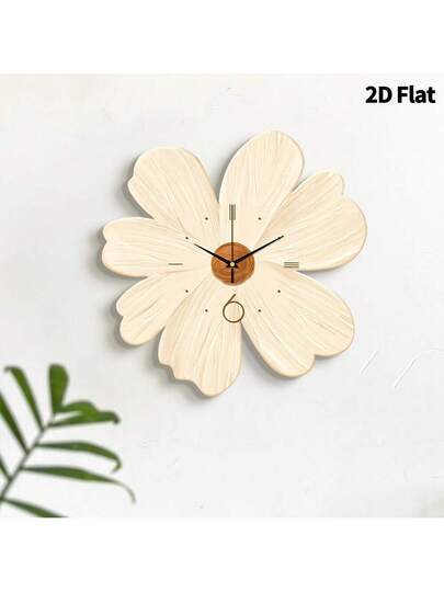 2D Flat 1pc Moderne Creative Home Healing Flowers Wand Clock, Ultra Quiet Quartz Movement, No Ticking Sound, ation Painting Klok Living Room, Bedroom Office, able Watch, Unique Personalized, Clear Reading Time, In Bedroom, Studio, Ho Study, Kitchen Cafe, Perfect Family Friends Room view 3