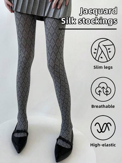 1pc New Japanese Lolita White Vintage Hollowed-Out Lace Pantyhose With Carved Mesh Stockings And Bottom Stockings