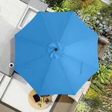 Sombrilla de patio de 9 pies de repuesto para 8 costillas, color beige - 27 (9 USA) + Básico + Azul-cielo - Ver 7