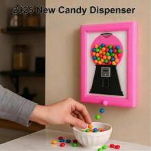 Candy Dispenser Picture Frame, Wall Mounted Candy Dispenser, Handy Fast Distribution Candies, Nuts, Dog & Cat Treats, Photo Wall Mount For Hanging Or Tabletop Pet Snacks