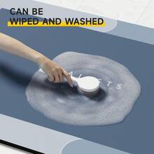 Super Absorbent Bathroom Floor Mat - Quick-Drying And Non-Slip, Soft Carpet Suitable For Shower Room, Kitchen, Living Room, RV, Fast-Absorbing Modern Bathroom Decorative Mat, Geometric Pattern, Comfortable Texture Home Accessories, Halloween/Christmas/Thanksgiving Decorative Floor Mat - 淺灰色 - 查看 5