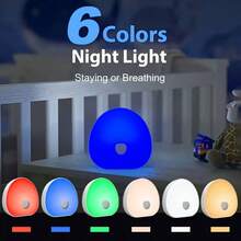 1pc White Noise LED Night Light - Multiple Colors, Dimmable, Timer, Natural Soothing White Noise, Memory Function, Portable Sleep Aid Device, Suitable For Nursery And Breastfeeding - Multicolor - View 3