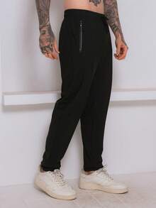 Men's Quick-Drying Ice Silk Pants, Comfortable, Quick-Drying, Academic Sportswear - Color Escarlata - Ver 2