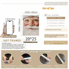 1 Stück, Leinwandkunst, gerahmte Weihnachtswanddekoration, Vintage Weihnachtsmannmütze Wandbehang, Vintage Ölgemälde des Weihnachtsmanns, Weihnachtsgeschenkbox, Winterlandschaft, Weihnachtsdekoration für Zuhause, Weihnachtsposter, Raumdekoration, Deko für Studentenwohnheim, Schlafzimmerdekoration, Wohnzimmerdekoration, Badezimmerdekoration, Küchendekoration, Bürodekoration, Weihnachtsgeschenke