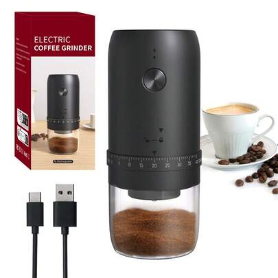 Rechargeable Electric Coffee Bean Grinder, Portable Wireless Conical Burr Grinder With 1800mAh Battery, Detachable Container, Adjustable External Or Internal Grind Settings, Ideal For Homemade Beverages, Kitchen Use, Christmas Gifts, Weddings