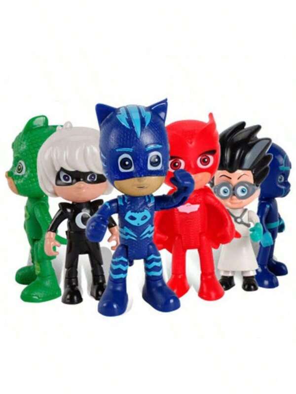 6 قطع/3 قطع/قطعة واحدة من تمثيلات شخصيات مغامرات القمر الأزرق من مسلسل بي جي ماسكس، مجموعة قطعة واحدة، زينة كعكة وهدايا