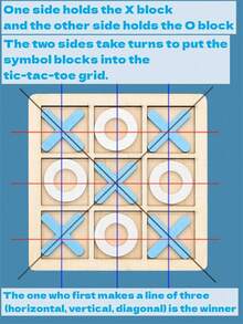 1Pc Board Game Toy Leisure Interactive Game Tic-Tac-Toe Wooden Board - MultiWarna - View 1