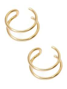 2pcs Mini Double Nose Rings, Fake Nose Rings, Faux Body Jewelry, Lip Rings, Punk Nose Rings, Clip-On Nose Rings, Delicate Mini Nose & Ear Rings - Fake Double Ring - View 4