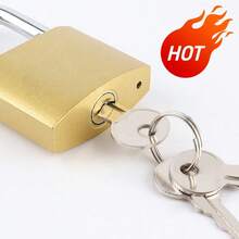 1pc 20mm Cross Padlock, Anti-Theft Iron Lock With Multiple Keys, Suitable For Cabinets, Vintage, Industrial, Minimalist, Wall-Mounted, Compact, Classic Design, Customizable, Universal, Traditional Mechanical