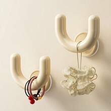 2pcs Suction Cup Shoe Racks, Wall Mounted Slipper Storage Holders For Bathroom And Shower, Practical Hooks Set