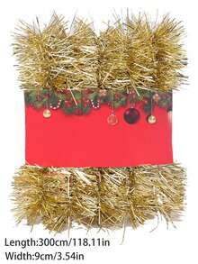 1 لفة من شرائط ألوان عيد الميلاد إكليل صناعي عيد الميلاد عصا ذهبية ديكور حفلة الزفاف، ديكور عيد الميلاد ديكور شجرة عيد الميلاد عصا ذهبية، ديكور منزل عيد الميلاد ديكورات عيد الميلاد ديكور غرفة الشتاء هدايا عيد الميلاد ديكورات المنزل - متعدد الألوان - مشاهدة 11