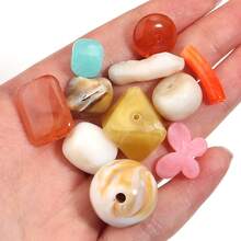 30pcs/Pack Acrylic Bicolor Cloud Shaped Curved Beads, 31X8mm, Minimalist Luxury Bracelet Necklace DIY Jewelry Making Accessories