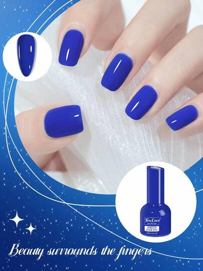 1 PC Blue Color Series Glass Bottle 0.5 Oz / PC Nail Gel Polish Set DIY Nail Art Design All For Decoration Soak Off UV Gel Long Lasting Manicure Painting Gel Vernis Kits