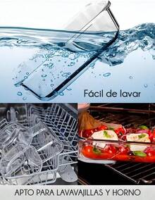 Juego de Recipientes de Vidrio, 5 Piezas, Transparentes con Tapa, Resistentes a Altas y Bajas Temperaturas YZT0 - 1 - Ver 5