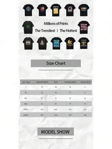 Mens Graphic Tees Men, "Balance" Minimalist Text Print Crew Neck T-Shirt, 100% Cotton Positive Energy Mens Clothes, Big And Tall Men's Clothing, Black Casual Daily Wear Men's Shirts - 黑色 - 查看 4