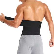Entrenador de cintura ajustable, elástico transpirable, que levanta y da forma, adecuado para el fitness diario - Negro - Ver 4