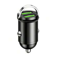 200W(Max) Mini USB Pull Ring Car Charger Fast Charging Dual USB Ports Phone Charger Compatible With Iphone Cigarette Socket Lighter Quick Charger 3.0 In Car - Multicolor - View 11