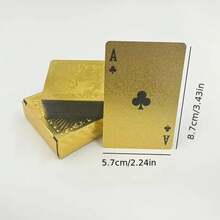 [Golden Playing Cards] Matte Golden 1 Deck PVC Playing Cards |   Durable Hardened Poker Set, Universal Deck Valentine's Day, Thanksgiving,, Halloween, New Year Festivities
