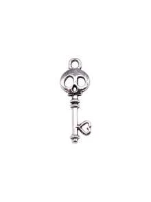 20pcs 26x9mm(1.02x0.35inch) Skull Heart Key Charms Pendant For DIY Jewelry Making Necklace Keychain Phone Chain Bracelet Making Accessories Handmade Craft Making Findings - Skull Key - View 5