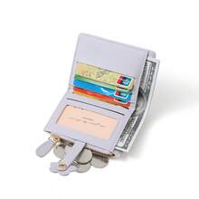 New Korean Cute Floral PU Leather Short Wallet Student Coin Purse Card Holder Zipper Pouch For Women Wallet Mini Wallet Purse Wallet Small Wallet Cute Wallet Card Wallet Coin Wallet