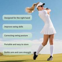 Retractable Swing Trainer, Training Aid And Grip Trainer With Click Feedback Right - Handed - Swing Training Aid Indoor Outdoor Practice Use - ban đầu - Xem 8
